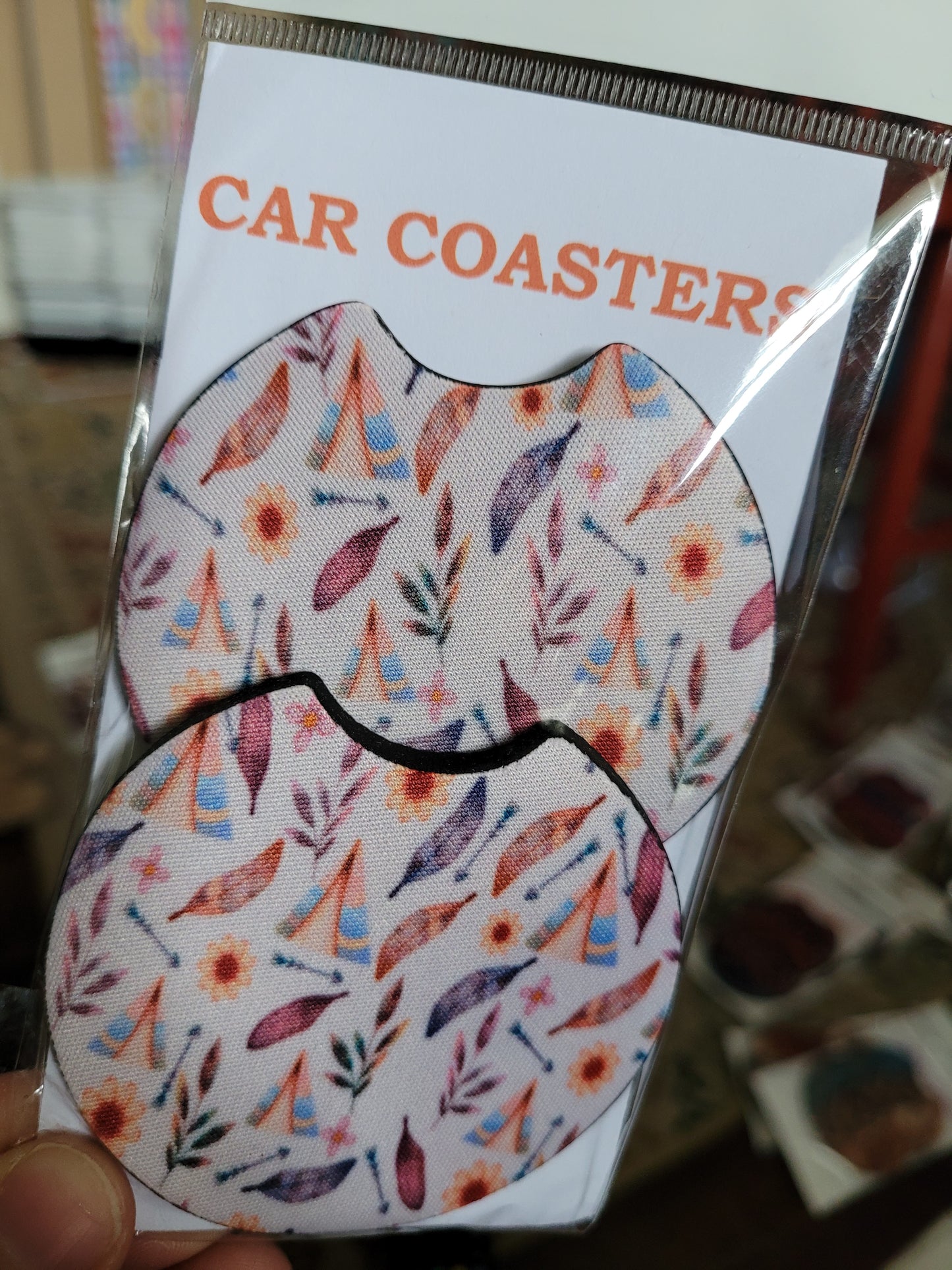 Feather car coaster