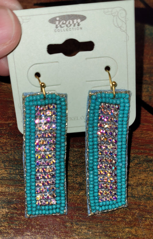 Bead diamond earrings