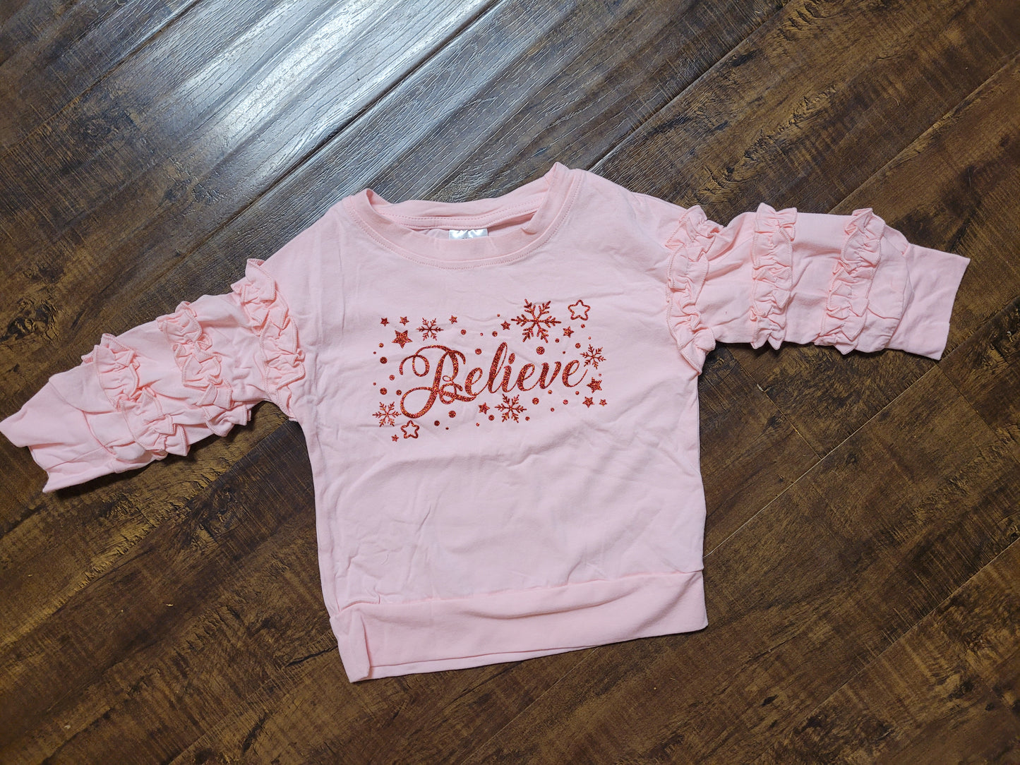 Light pink believe shirt