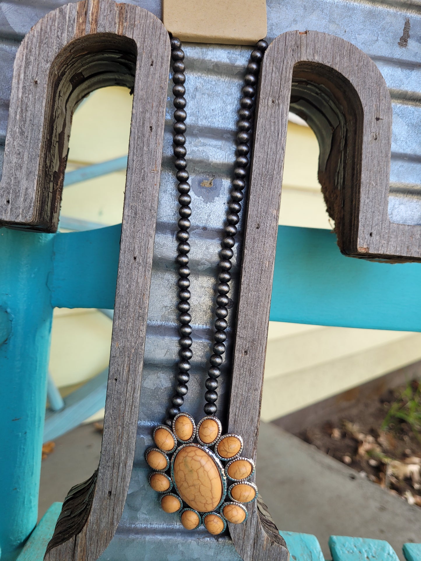 Yellow squash necklace