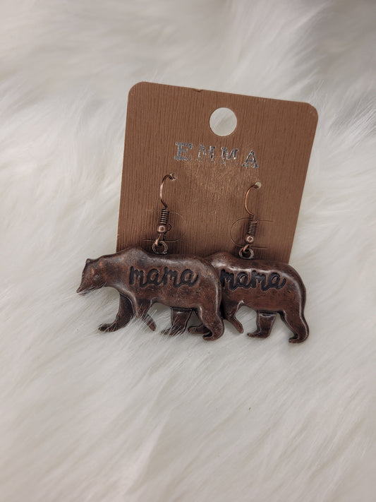 Mama bear earrings