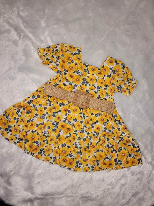 Yellow flower dress