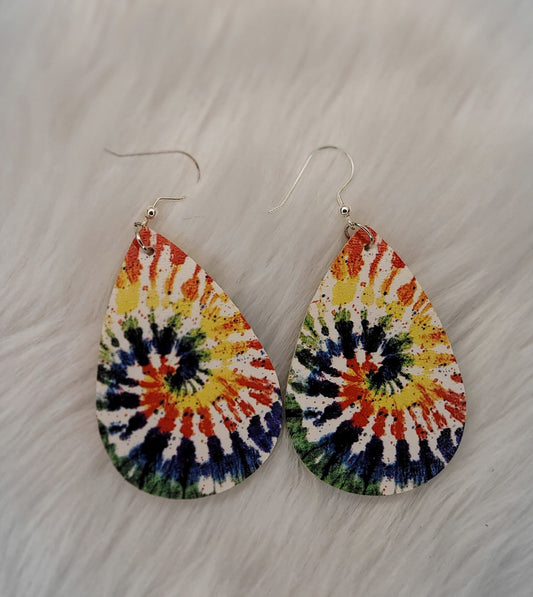 Tye dye earrings