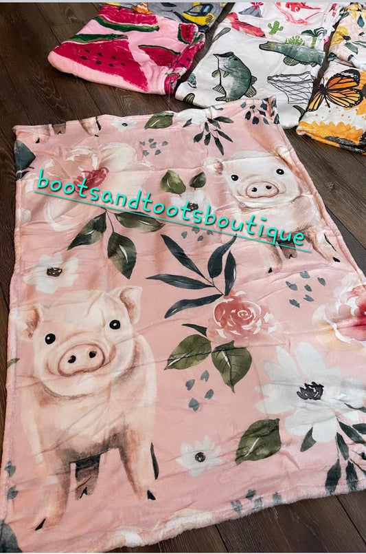 Floral pig blanket